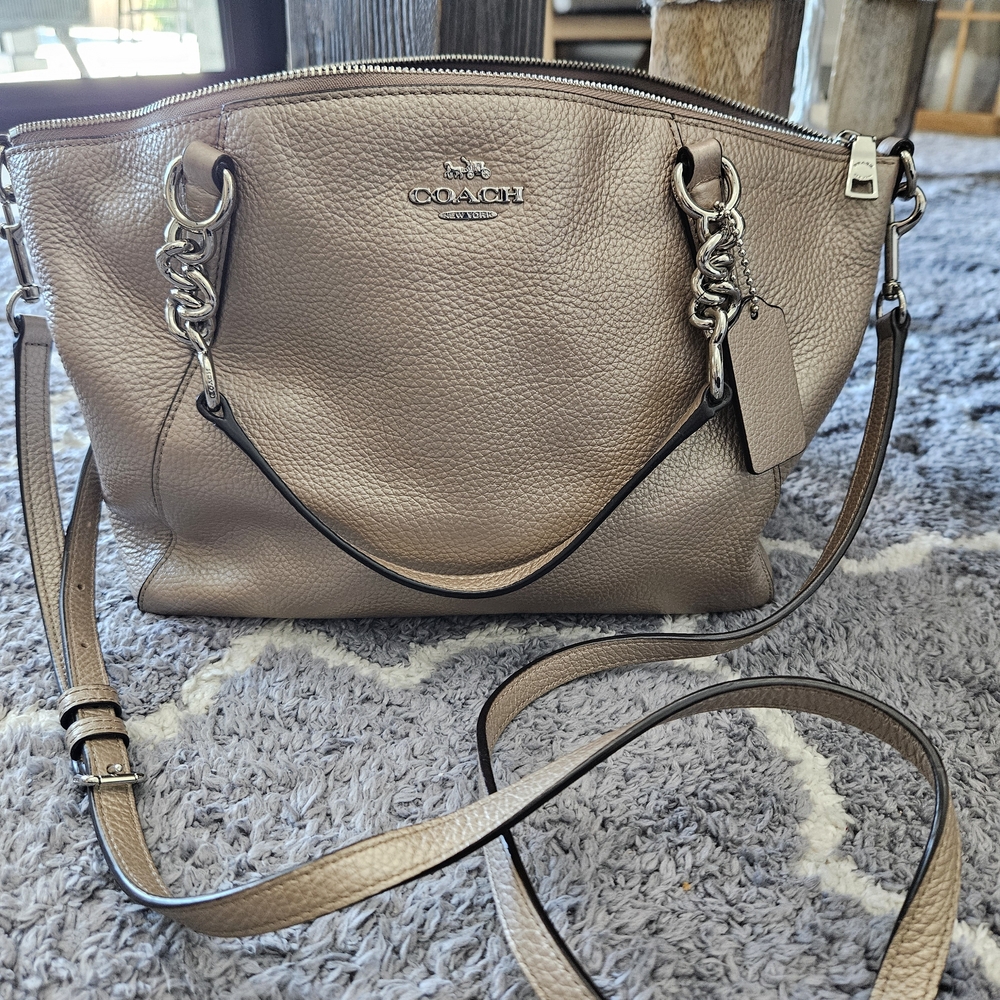 COACH Pebbled Leather Shoulder Crossbody Bag